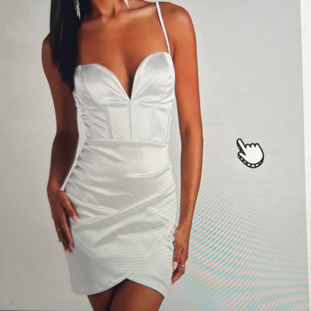 Windsor NWT white Satin Mini Dress